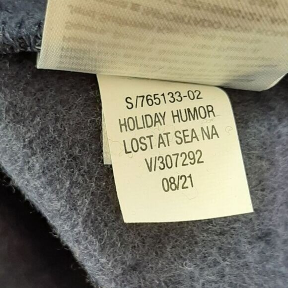 OLD NAVY Santa Claus Festive Decal Crewneck Pullover Sweatshirt Navy Blue Sz S - Picture 11 of 11